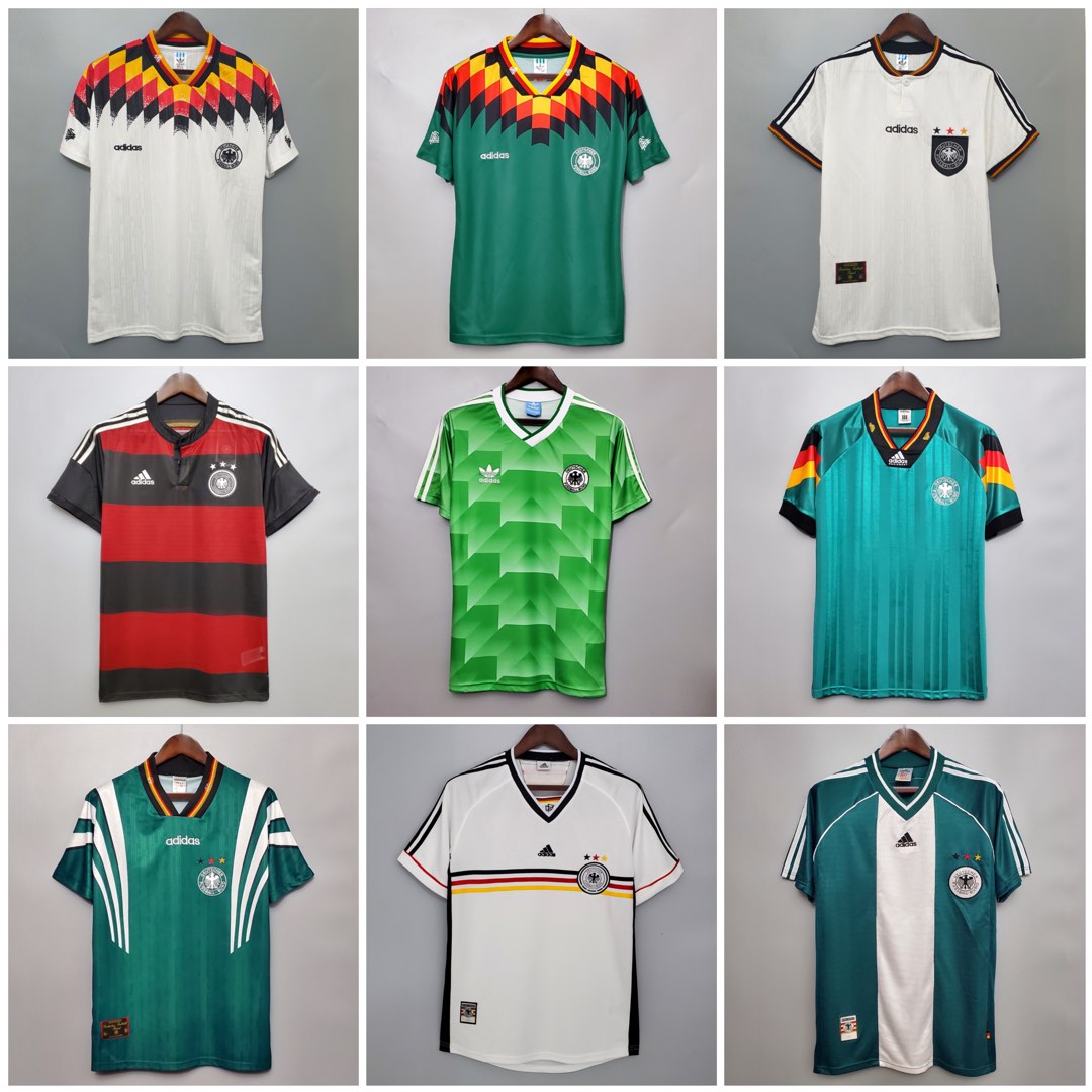 1990 Germany Home Retro Football Jersey, Men's Fashion, Tops & Sets,  Tshirts & Polo Shirts on Carousell