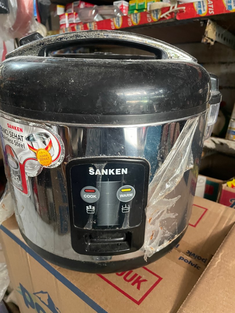 Rice cooker SANKEN Stainless pot Penanak Nasi Otomatis on Carousell