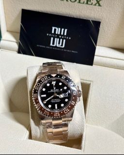 Rolex GMT Master Il Rootbeer Full Rose Gold Ref 126715CHNR 2023 Brandnew Complete