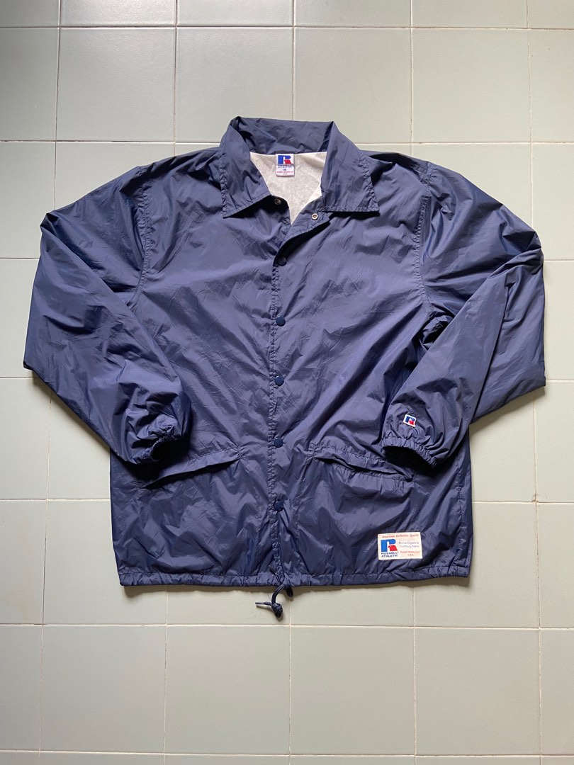 Russell Athletic Button Windbreaker Jacket, Men's Fashion, Coats