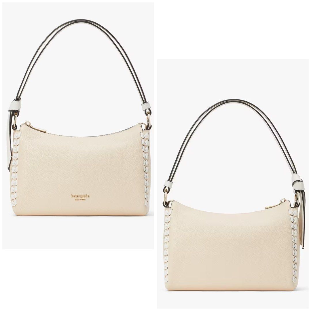 SALE END 4 SEPT Kate Spade Knott Whipstiched Medium Shoulder Bag Handbag Crossbody Slingbag Suns Out Yellow Bare Multi Cream Light Beige Nude