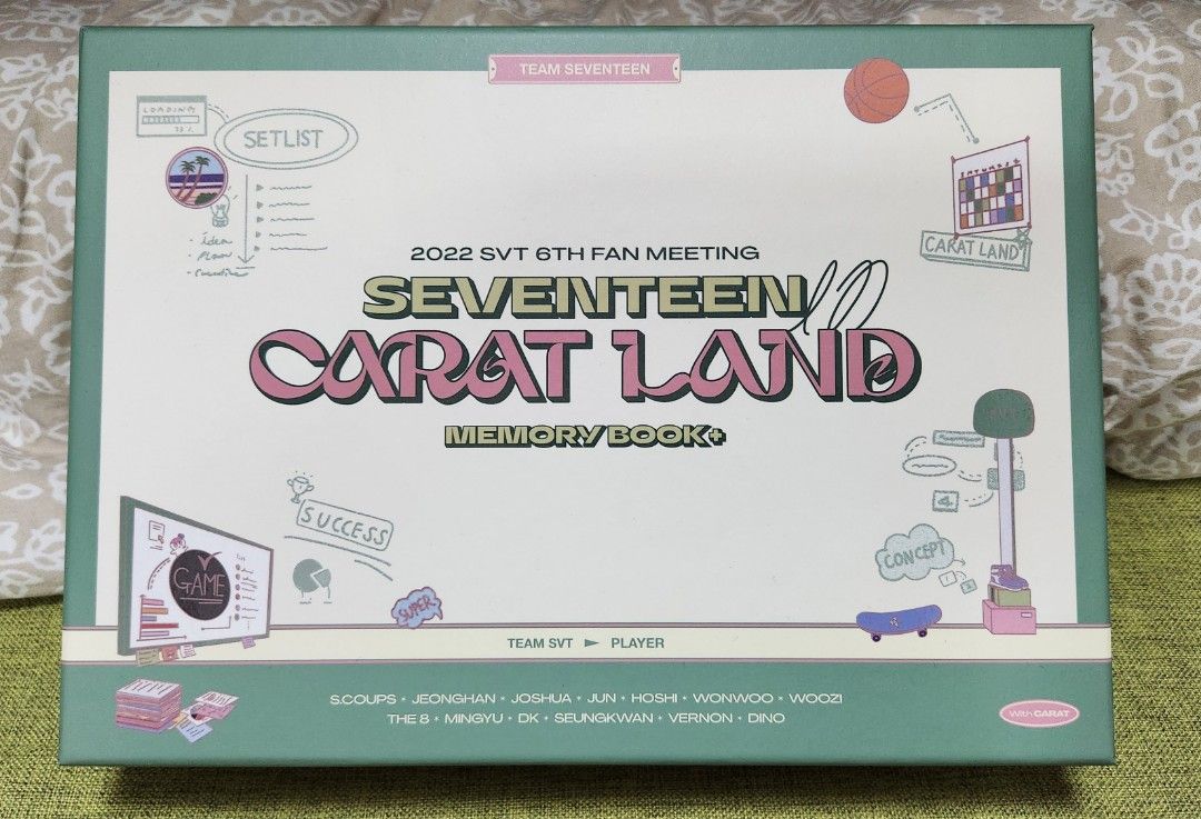 Seventeen Carat Land Memory Book+ DVD (Category: CDs & DVDs) located in Pasig City. Submitted by koomochi13 (Listing ID 1251273280, Image 1). Description: Decluttering/Downsizing Collection Complete inclusions Unsealed just to check contents DVDs have not been used Mingyu bookmark 📍 Mandaluyong MOP: BPI/Gcash MOD: Grab/Lalamove.