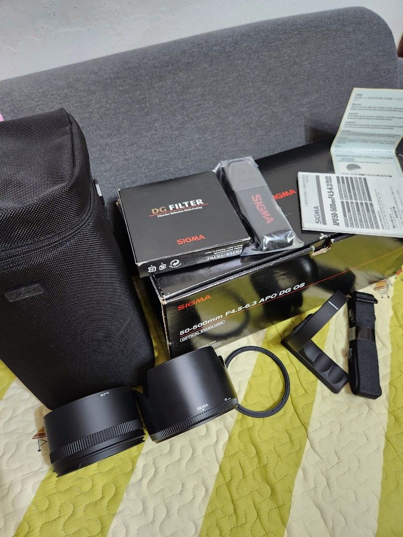 Sigma 50-500mm F4.5-6.3 APO DG OS, 攝影器材, 鏡頭及裝備- Carousell