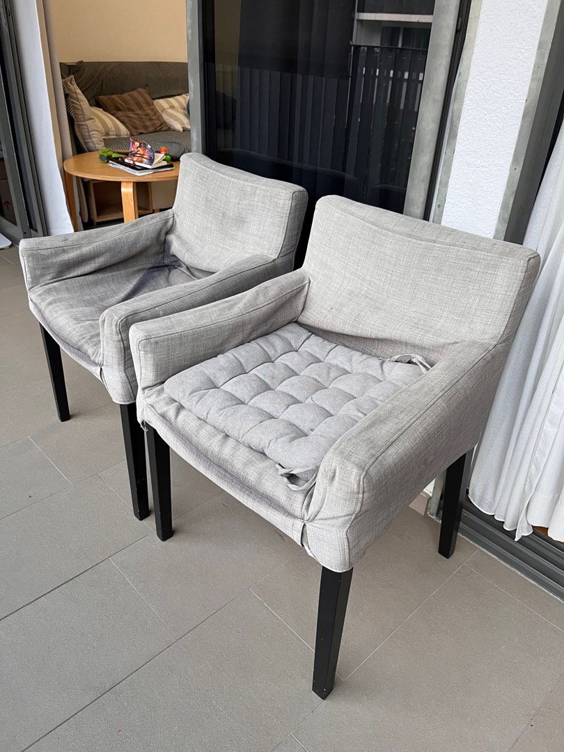 Sofa chair / IKEA / gray color / balcony, Furniture & Home Living