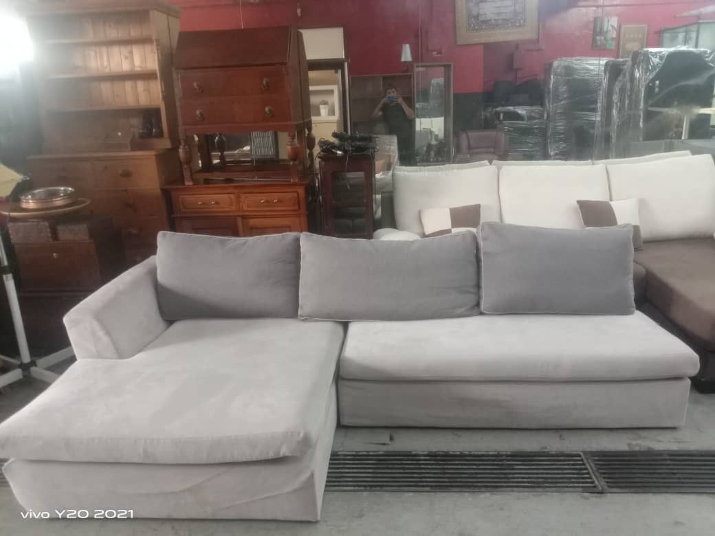 SOFA L SHAPE TERPAKAI, Furniture & Home Living, Furniture, Sofas on