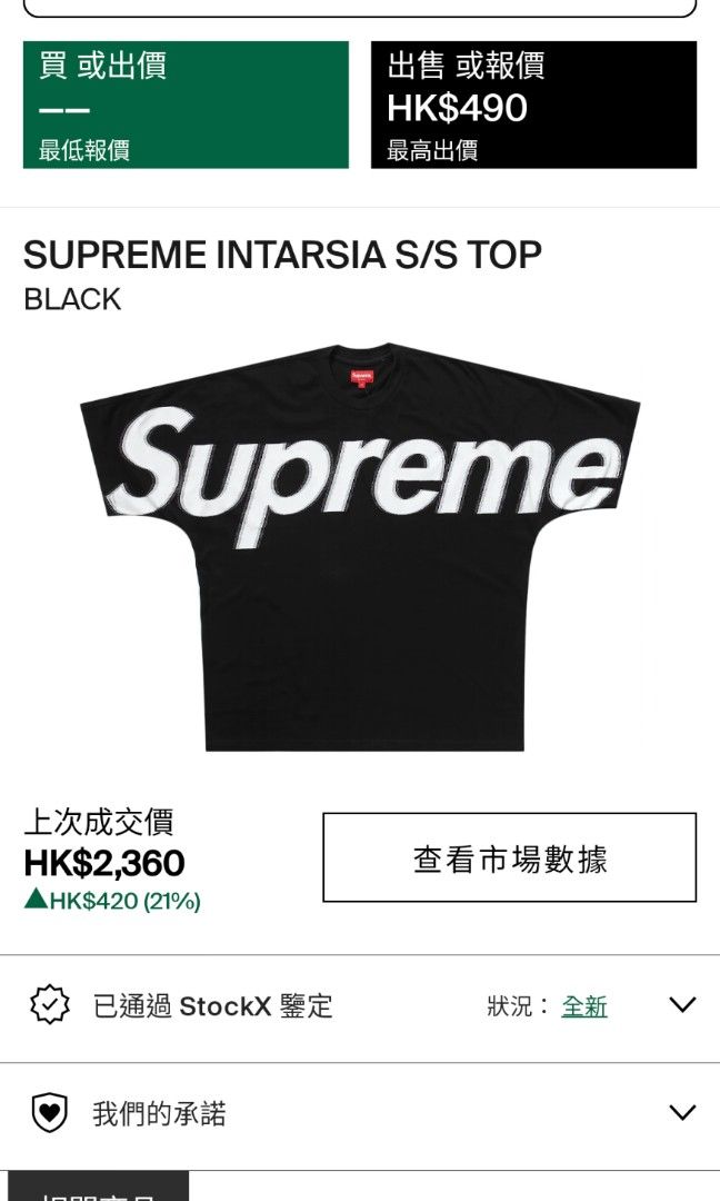 Supreme big logo tee XXL size, 男裝, 上身及套裝, T-shirt、恤衫、有