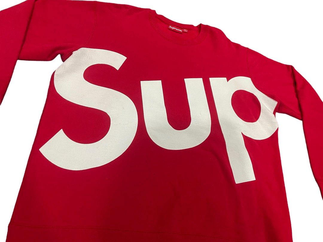 Supreme sup logo sweatshirt Women s Fashion Tops Longsleeves on