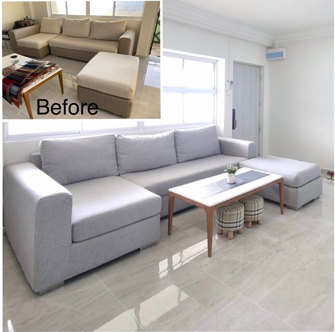 Tailor made sofa covers cushion covers for King Koil sofa set