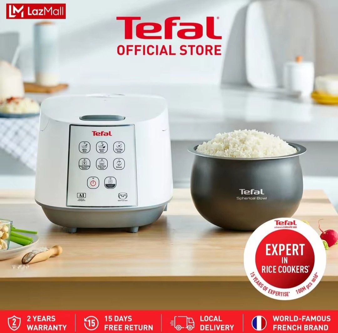 Tefal Easy Rice Fuzzy Logic Rice Cooker 1.8L, TV & Home Appliances