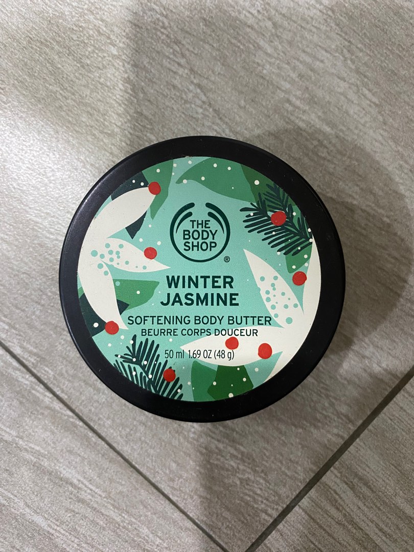 The Body Shop Winter Jasmine Body Butter 50ml, Beauty & Personal Care