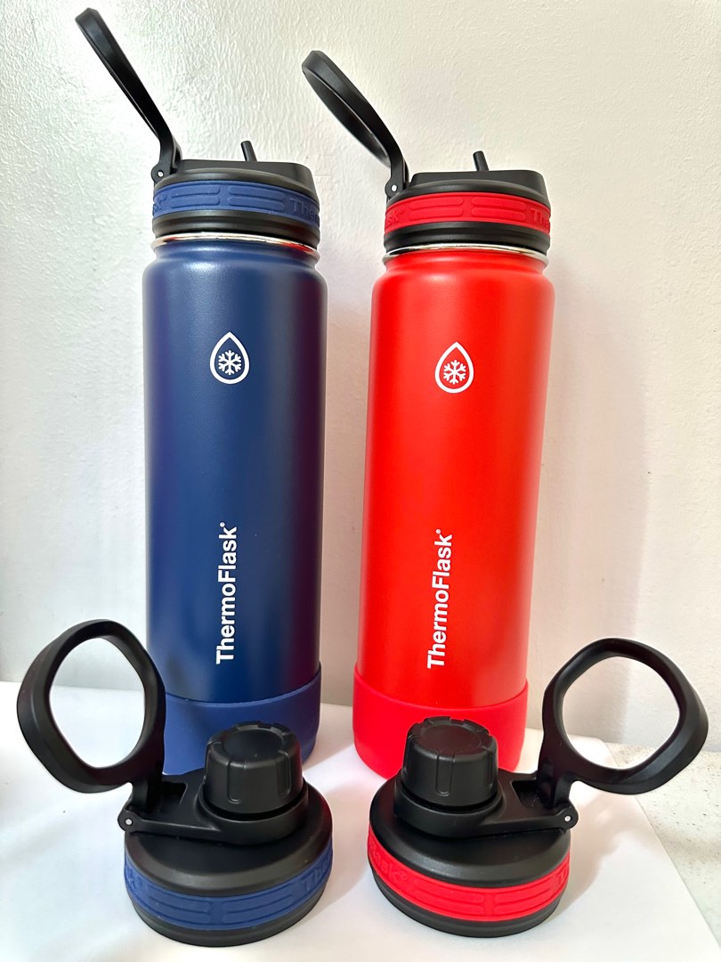 Thermoflask Hot & Cold Water Bottle with 2 Lids (Spout & Straw