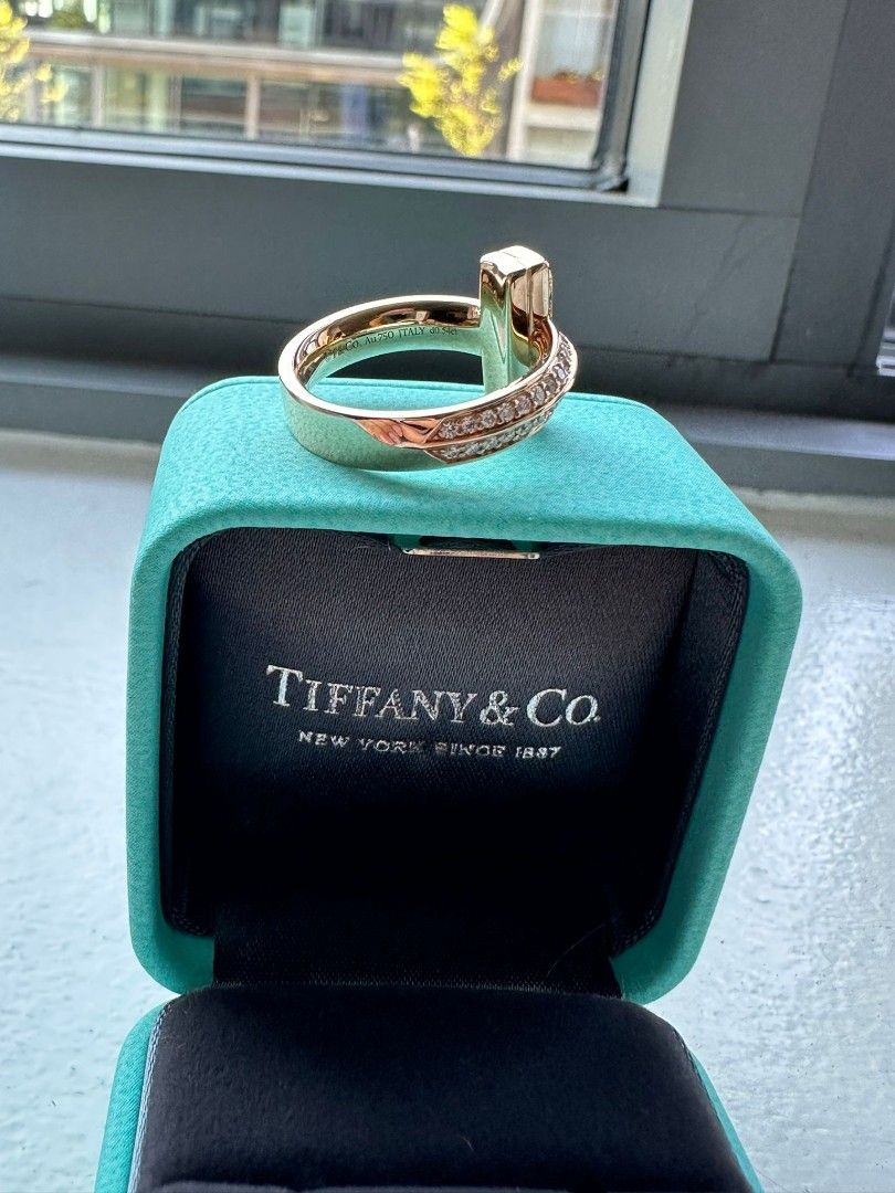 Tiffany and co T diamond wide ring Women s Fashion Jewelry