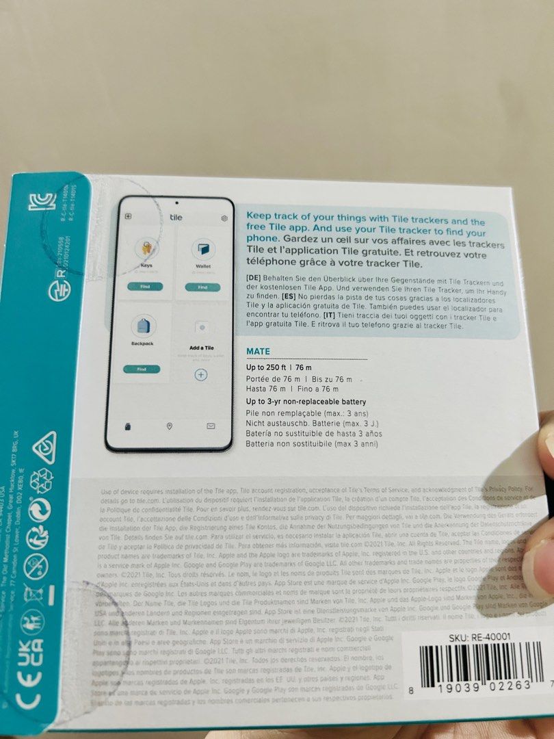 Tile versatile tracker (matte), Mobile Phones & Gadgets, Other Gadgets