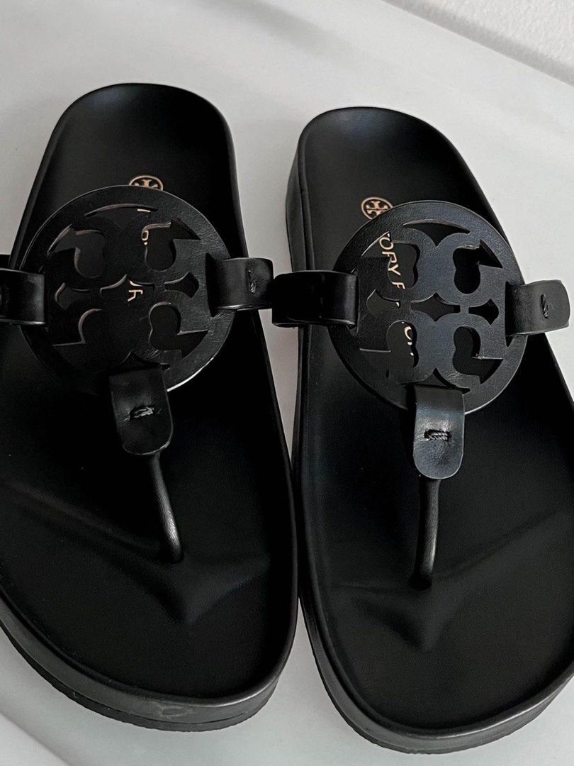 White tory top burch miller sandals