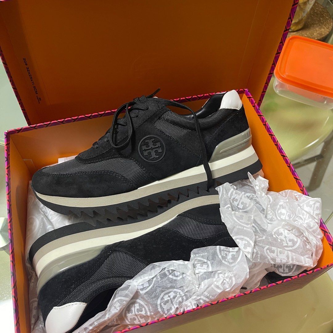 TORY BURCH sawtooth logo sneakers