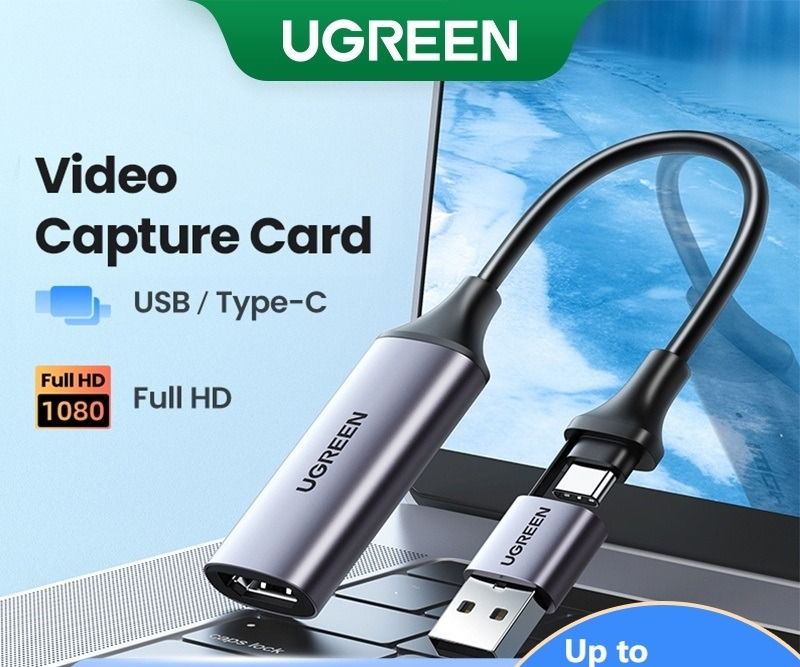 UGREEN Video Capture Card 4K HDMI to USB Type C HDMI Video Grabber
