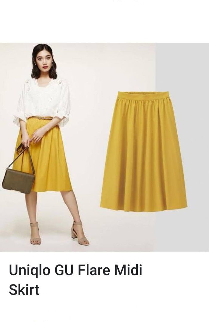Uniqlo outlet mustard skirt