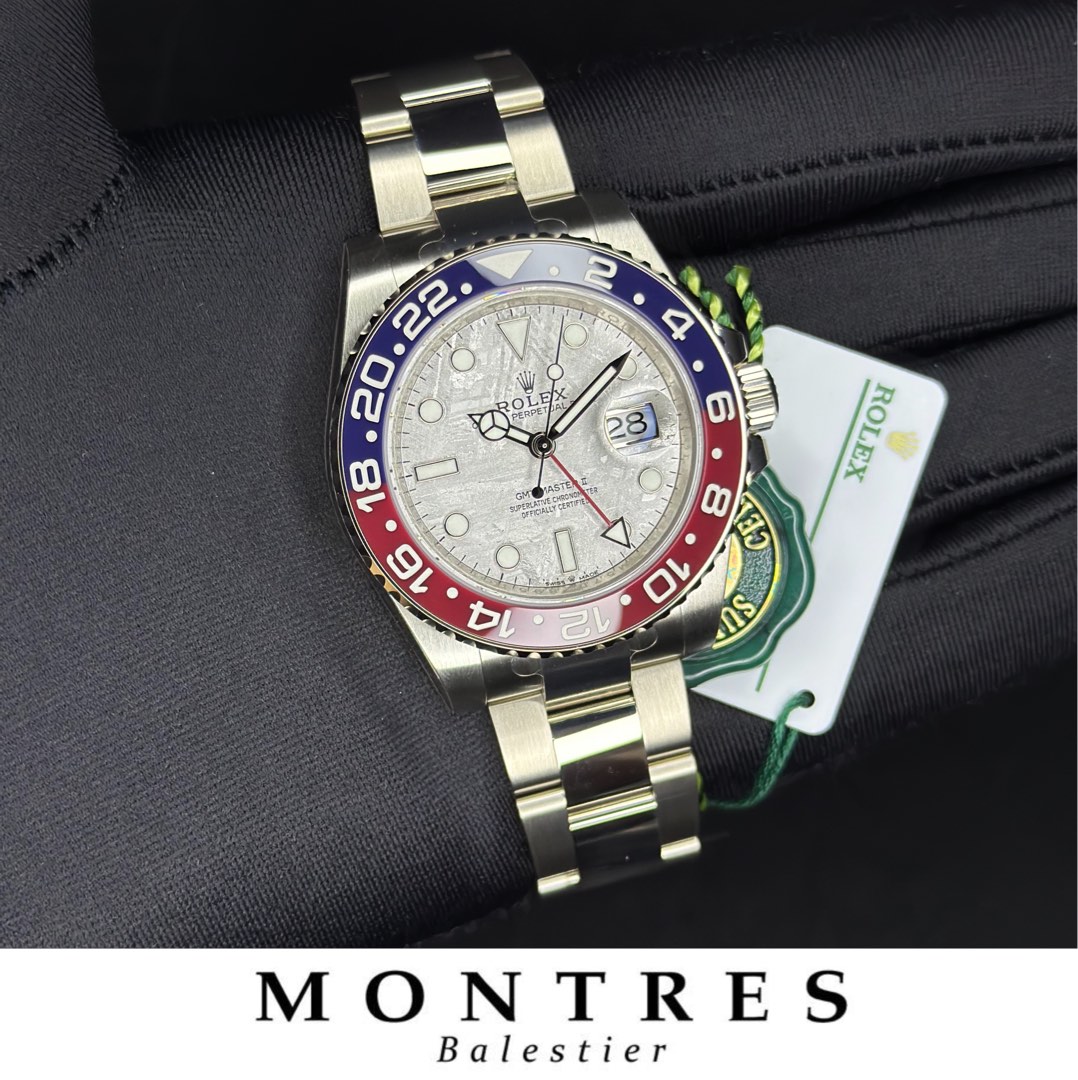 Unworn July 2023 Rolex GMT Master II 126719 BLRO Meteorite Dial w
