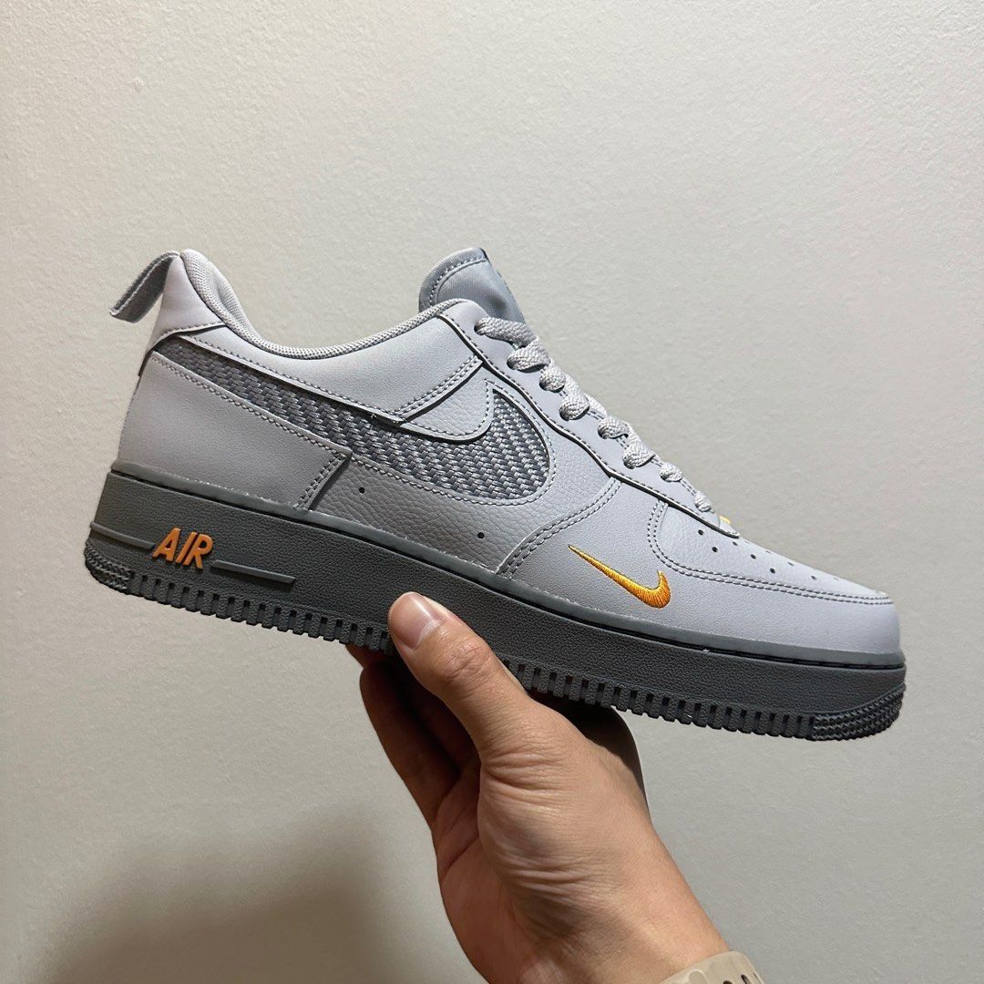 Size 12 Mens - Nike Air Force 1 '07 LV8 J22 - Wolf Grey / Kumquat -  DR0155-001