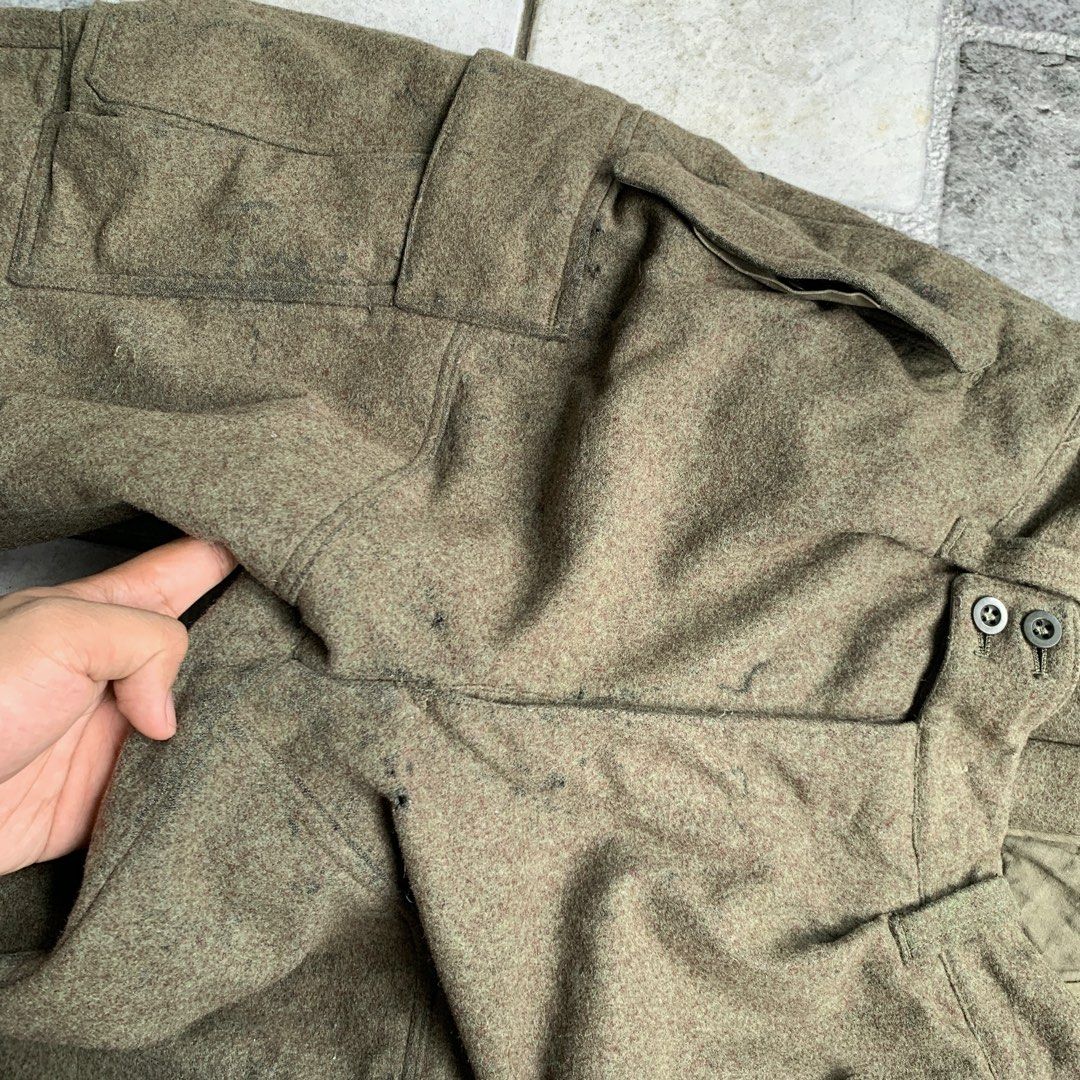 West German Wool Military Trousers . HM378 - Time Traveler Militaria
