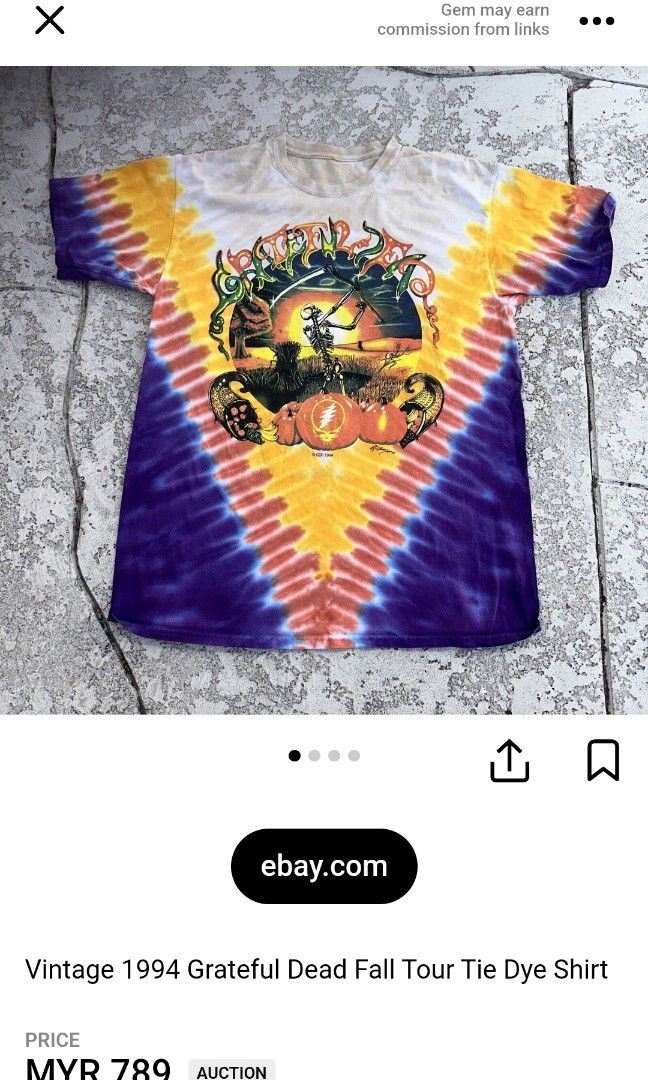 Grateful Dead tie dye t-shirt - Gem