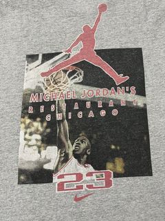 Vintage NIKE Michael Jordan's The Restaurant T-Shirt Air Jordan Double  Sided Print