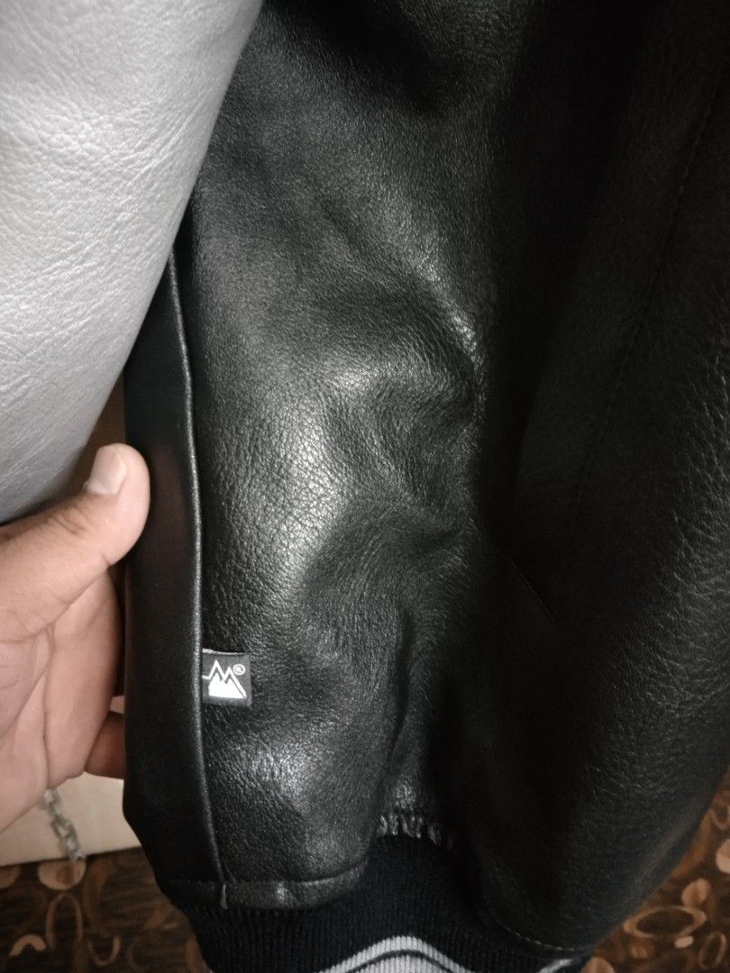 Vintage First Down Leather Jacket on Carousell