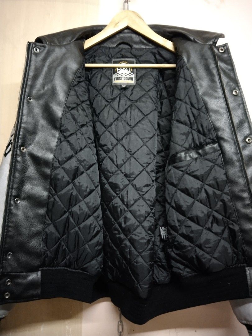 Vintage First Down Leather Jacket on Carousell