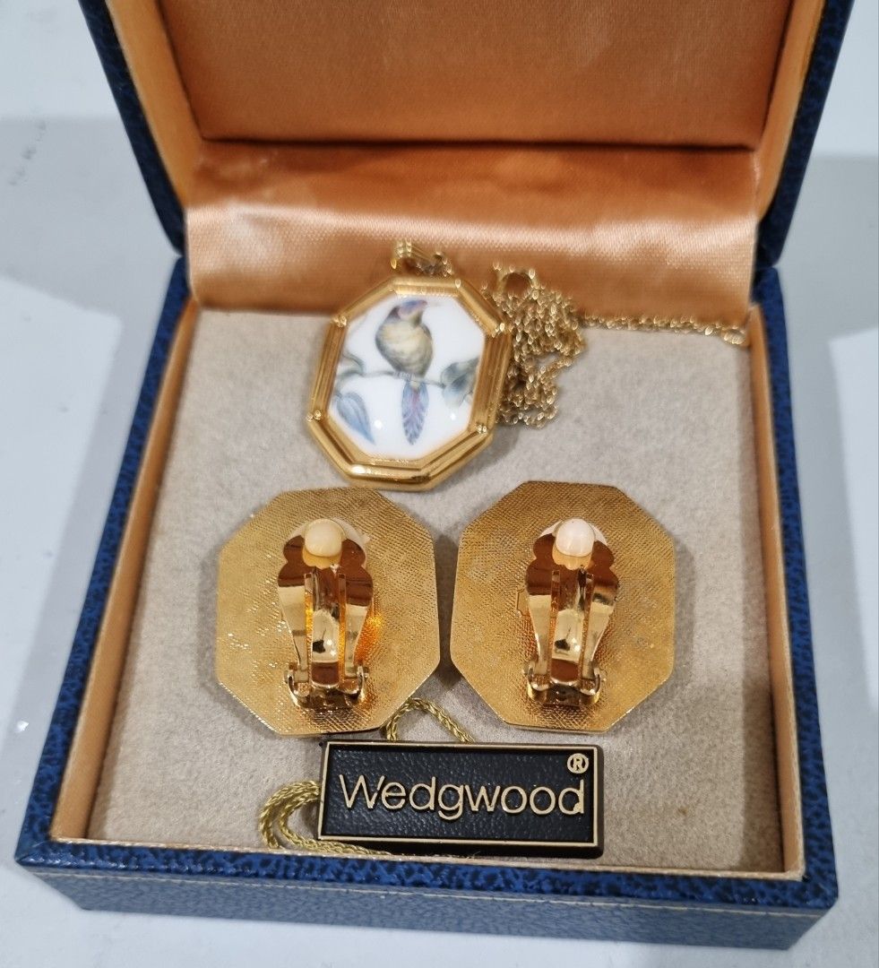 Vintage Wedgwood Porcelain Earrings Pendant Women s Fashion