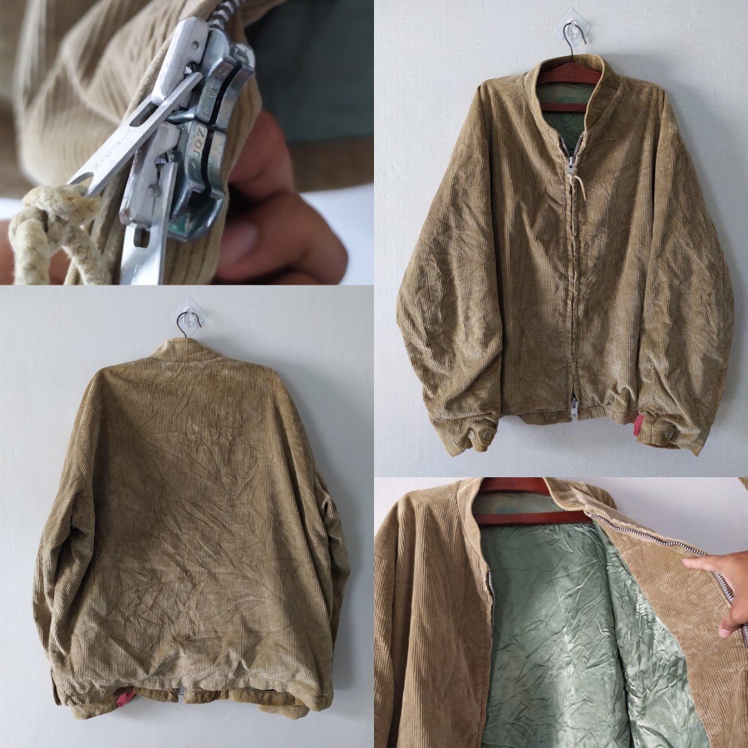 Vtg 70's 80's Talon zipper USA jacket corduroy suede vintage