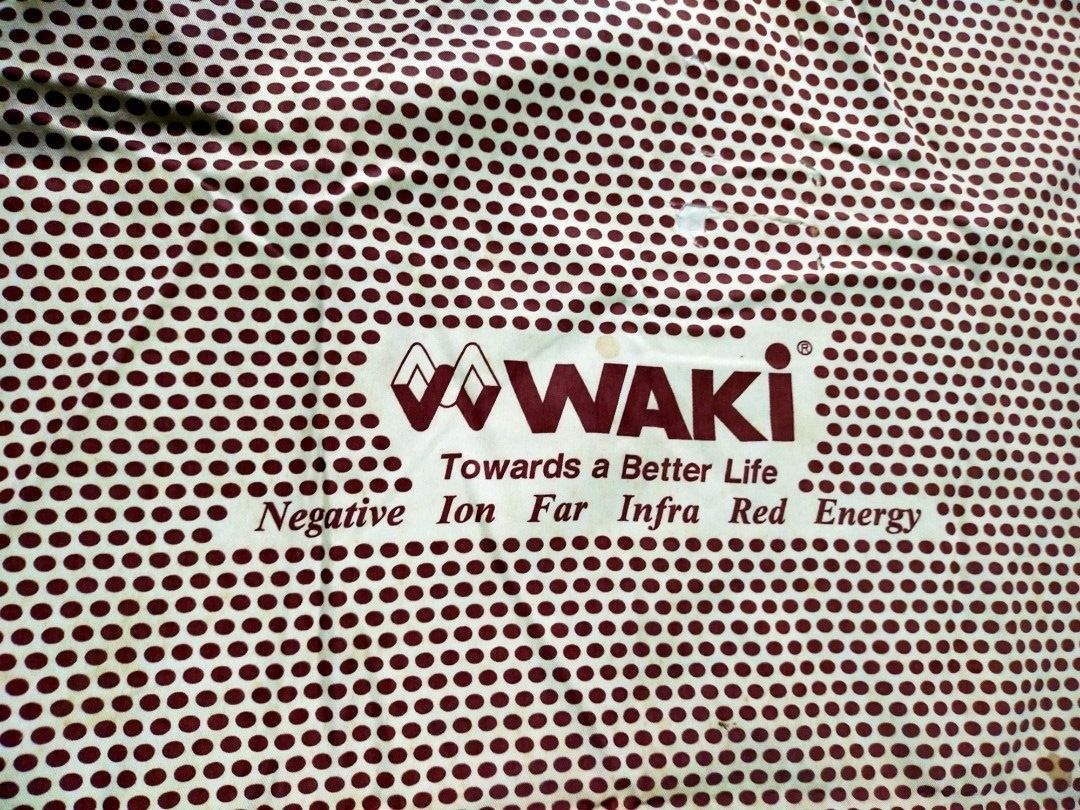 Waki Negative ion far infra red bedsheet (Category: Other Assistive Aids) located in Valenzuela. Submitted by anniepating (Listing ID 1251198589, Image 1). Description: - 74 x 38 inches, has several holes [see photos] https://waki.asia/product/waki-negative-ion-far-infra-red-bedsheet/ https://wakimart.com.my/product/85 The invention to improve human health problems in the modern society. WAKi applied the Japanese Hi-tech techniques to combine the
