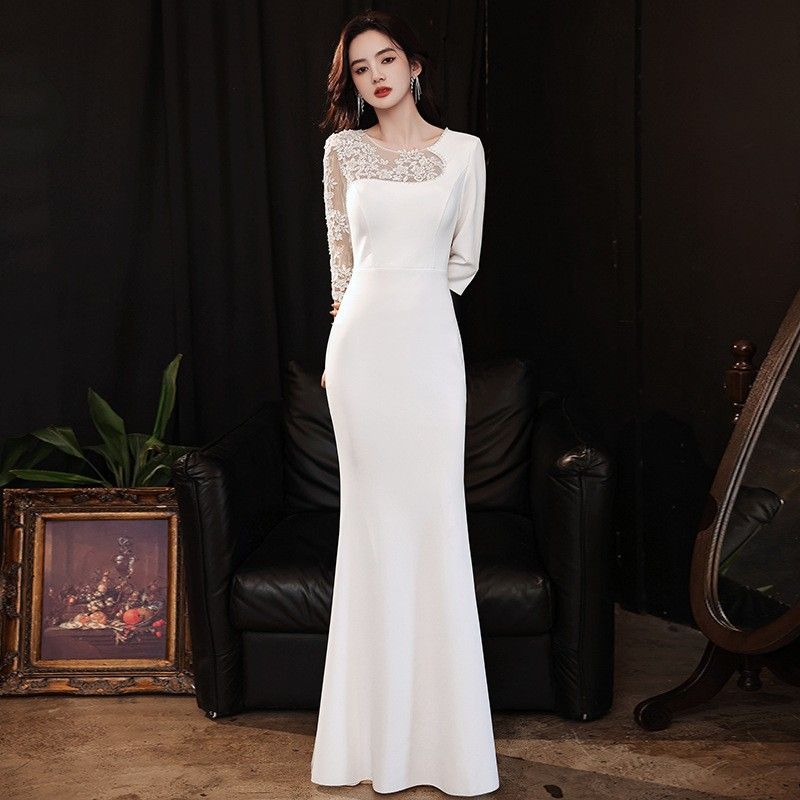White lace evening new arrivals gown