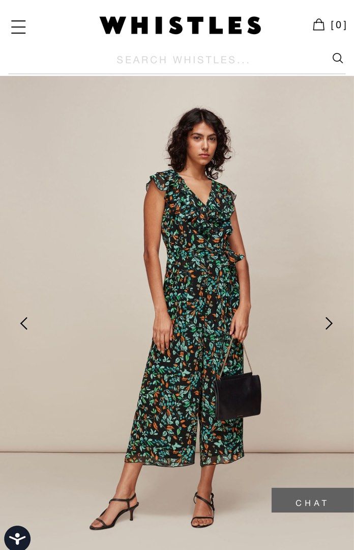 Whistles micro sales floral jumpsuit