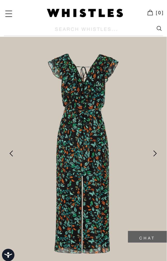 Whistles micro floral jumpsuit sales