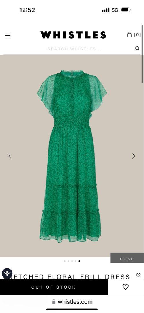 knee length dresses for ladies Whistles Silk Dress with Lace Panels Burgundy with Green Flowers UK 14 –  Ava & Iva main image 1