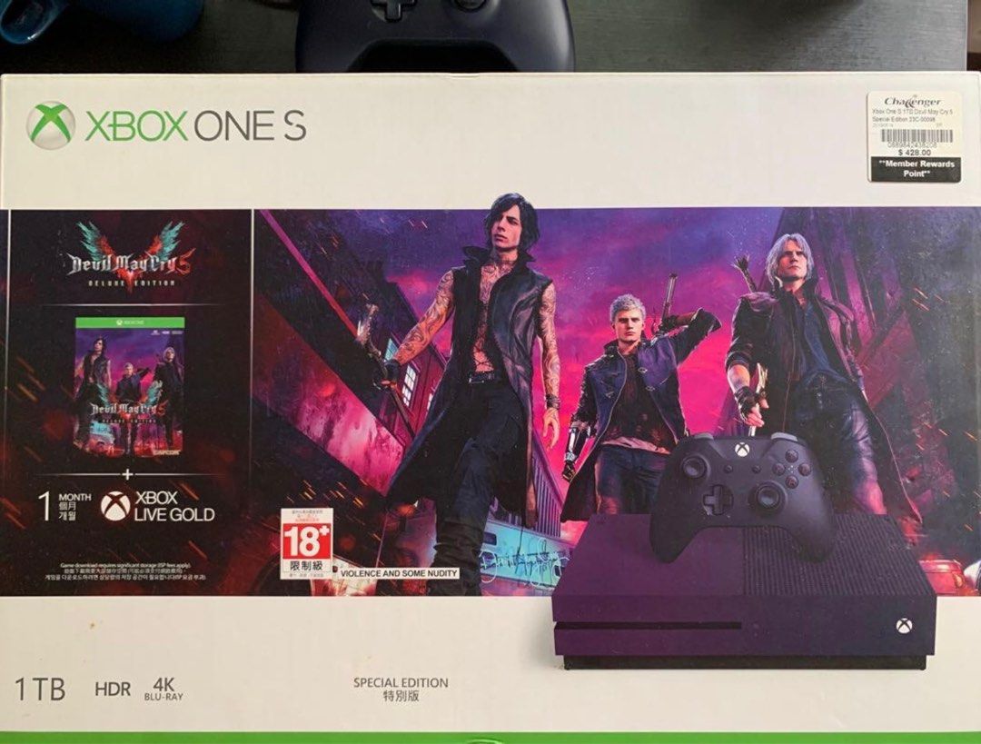 Xbox One S 1TB Devil May Cry Edition top condition