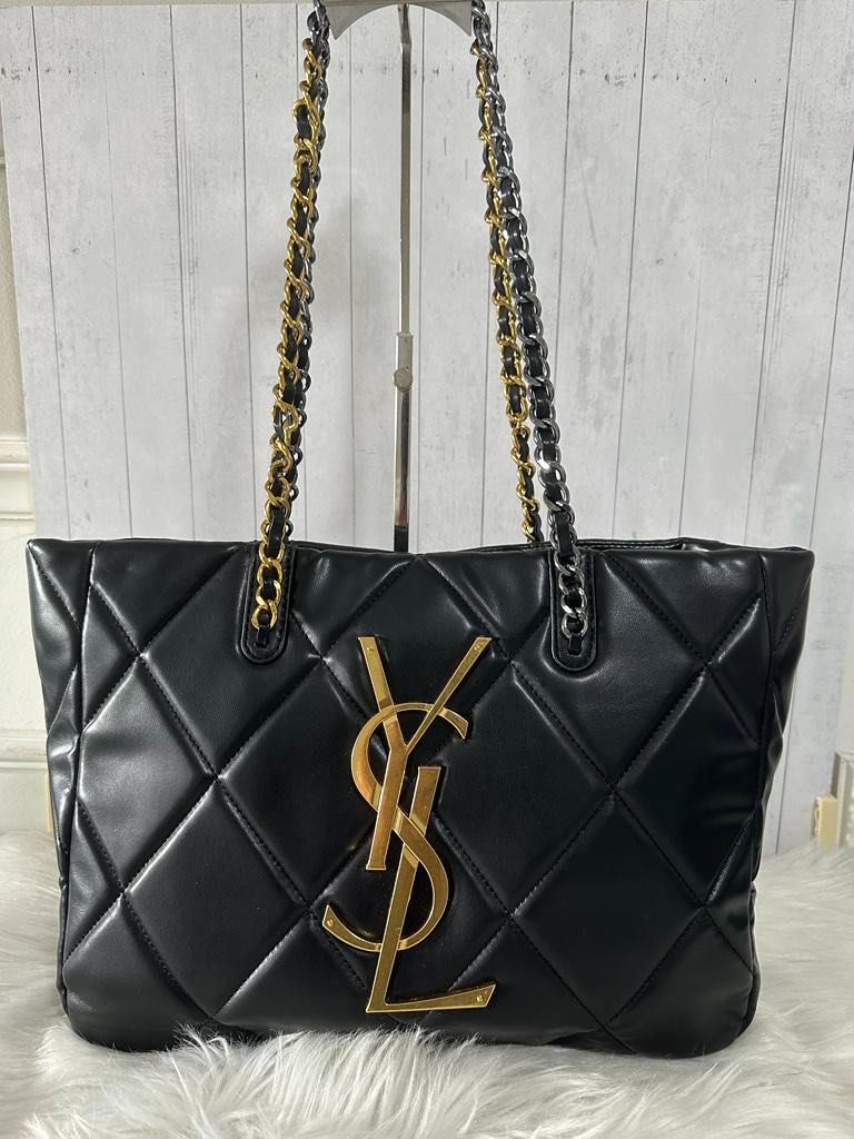 Black ysl tote deals