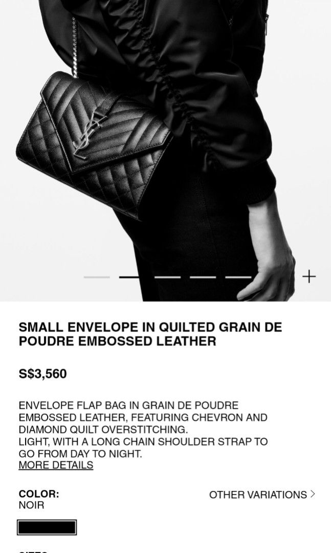 LARGE ENVELOPE IN QUILTED GRAIN DE POUDRE LEATHER