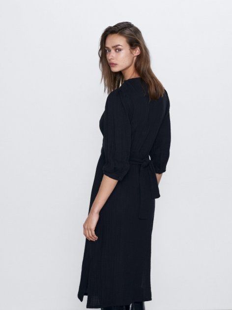 zara rustic cotton dress Zara Embroidered Rustic Dress Belted Lined Cotton Ecru New NWT S M XL