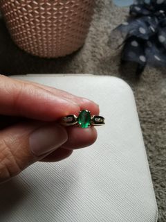 18k Emerald Japan Gold Ring