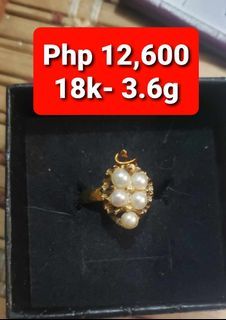 18k Vintage Pearl ring size 7
