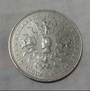 1980 25New Pence Queen Mother Elizabeth UK big coin