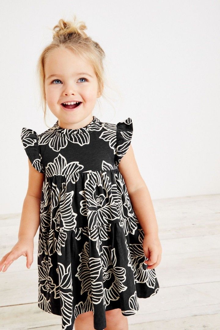 3 6m NEXT Black Floral Dress M80257