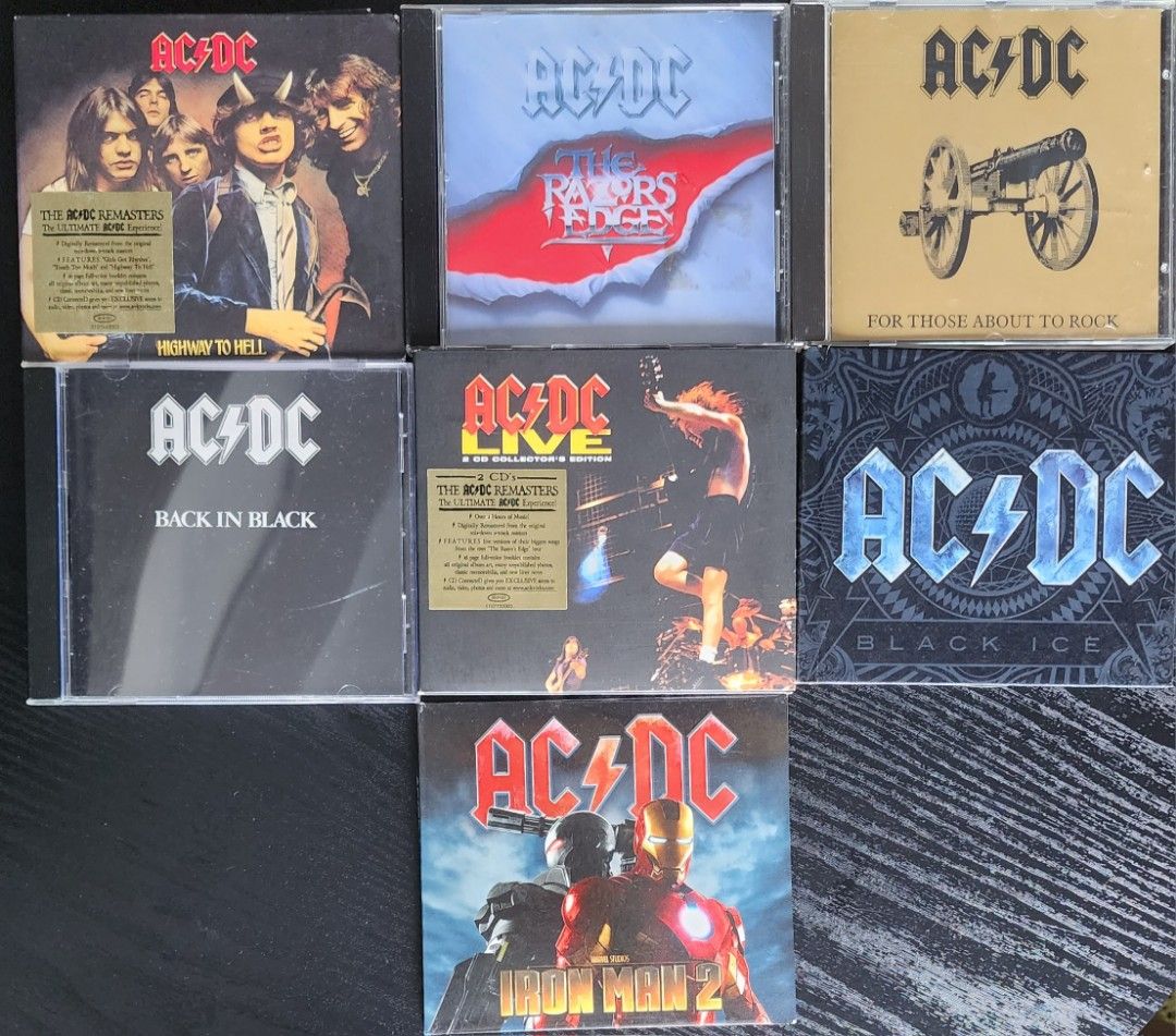 7 AC DC CDs, Hobbies & Toys, Music & Media, CDs & DVDs on Carousell