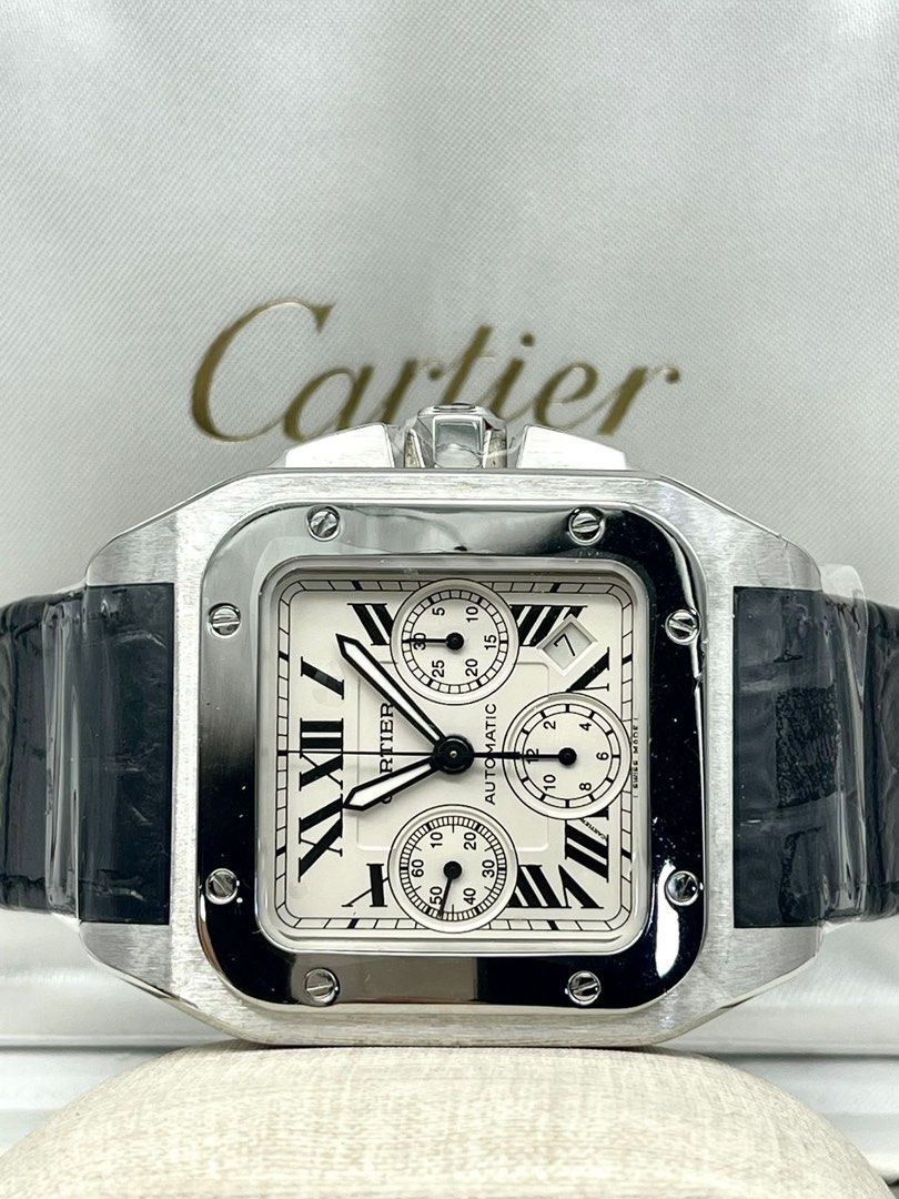 Cartier santos 100 chrono best sale