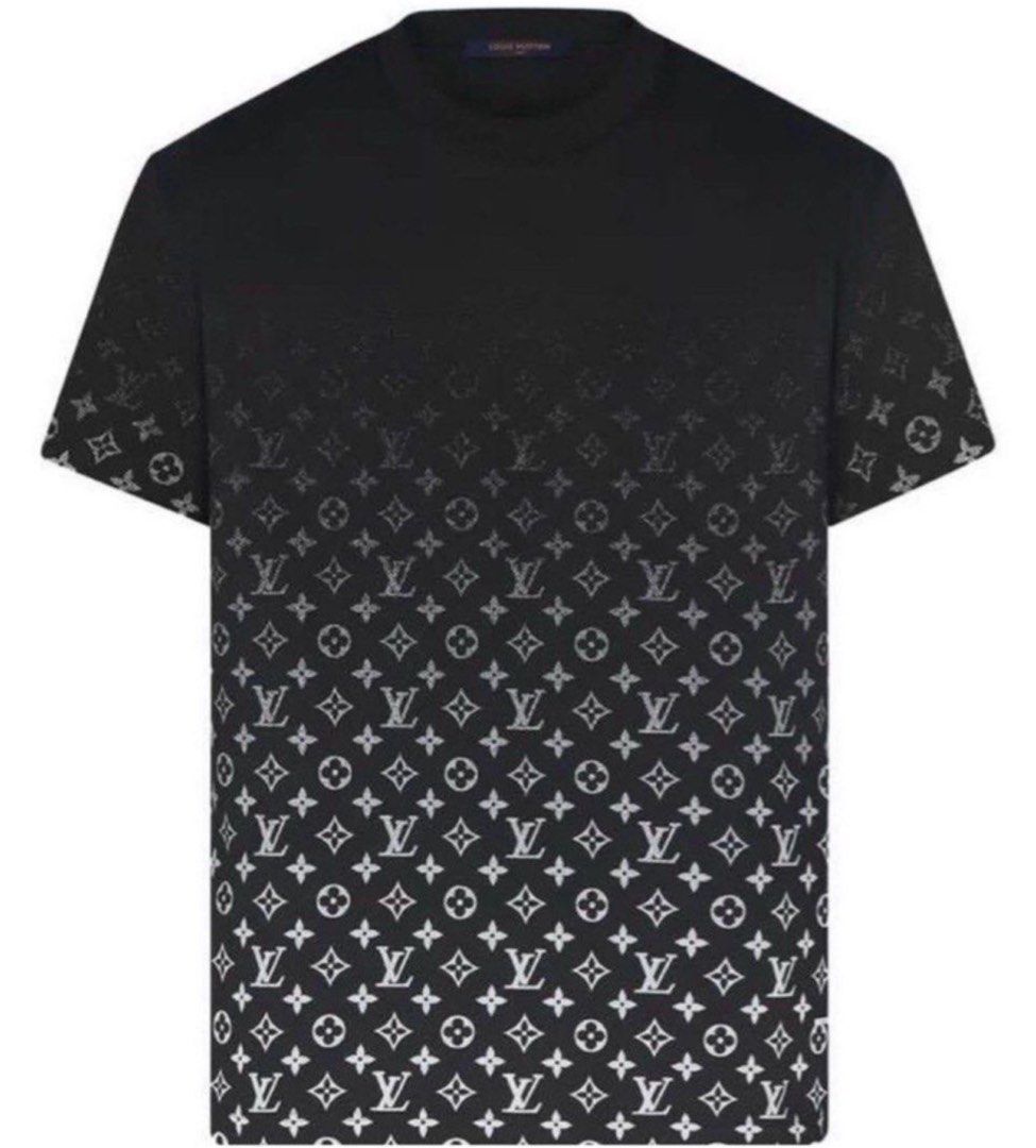 Lv /black tshirt /Louis Vuitton Monogram Gradient T-Shirt (BLACK) Review 