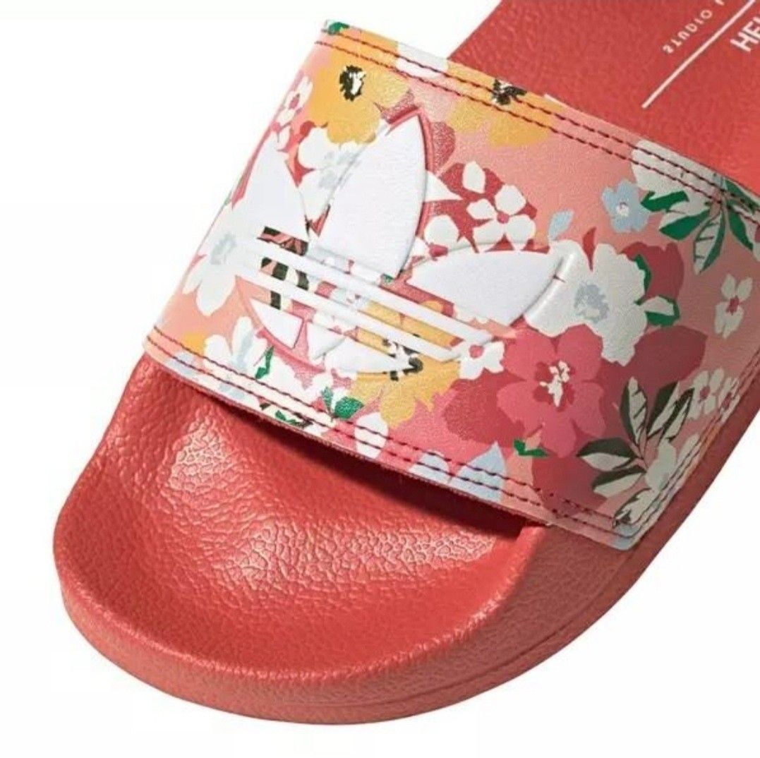 Womens adidas floral slides top