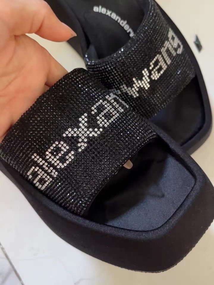 free delivery AW wang sliders slippers platform wedges