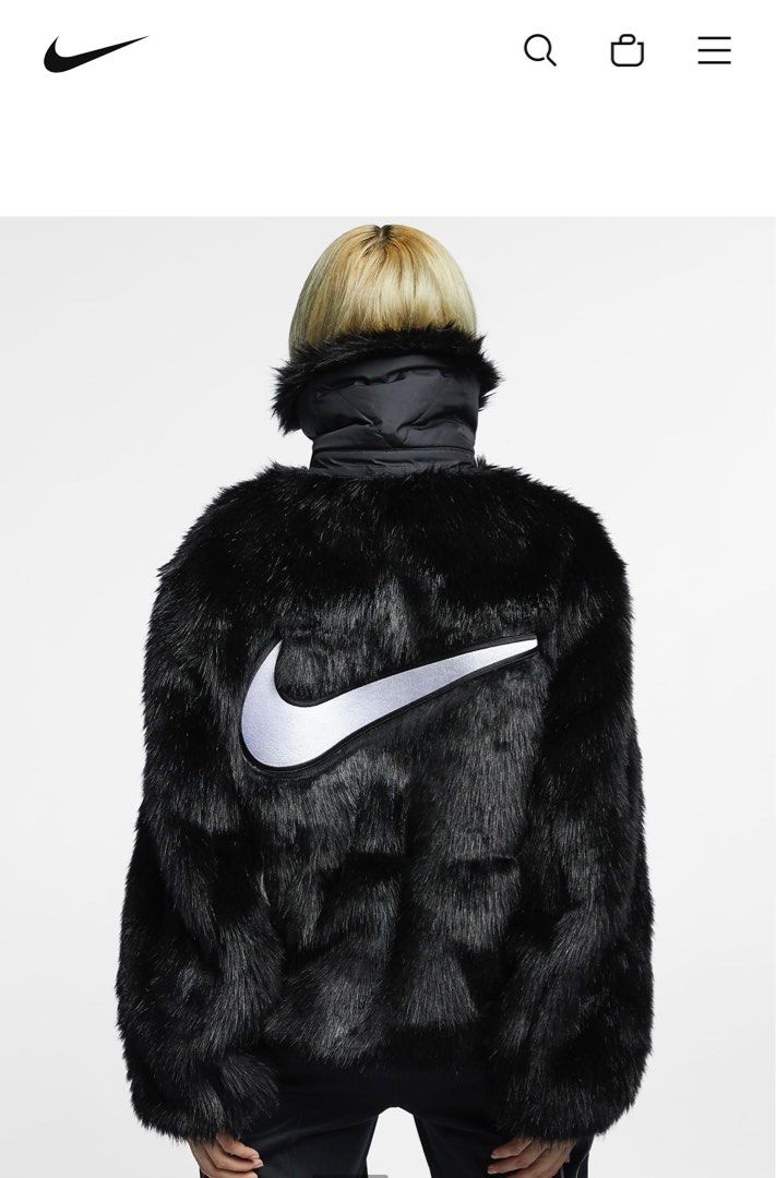 聯乘Nike x Ambush Faux Fur Swoosh Jacket essentials Size - M, 男裝