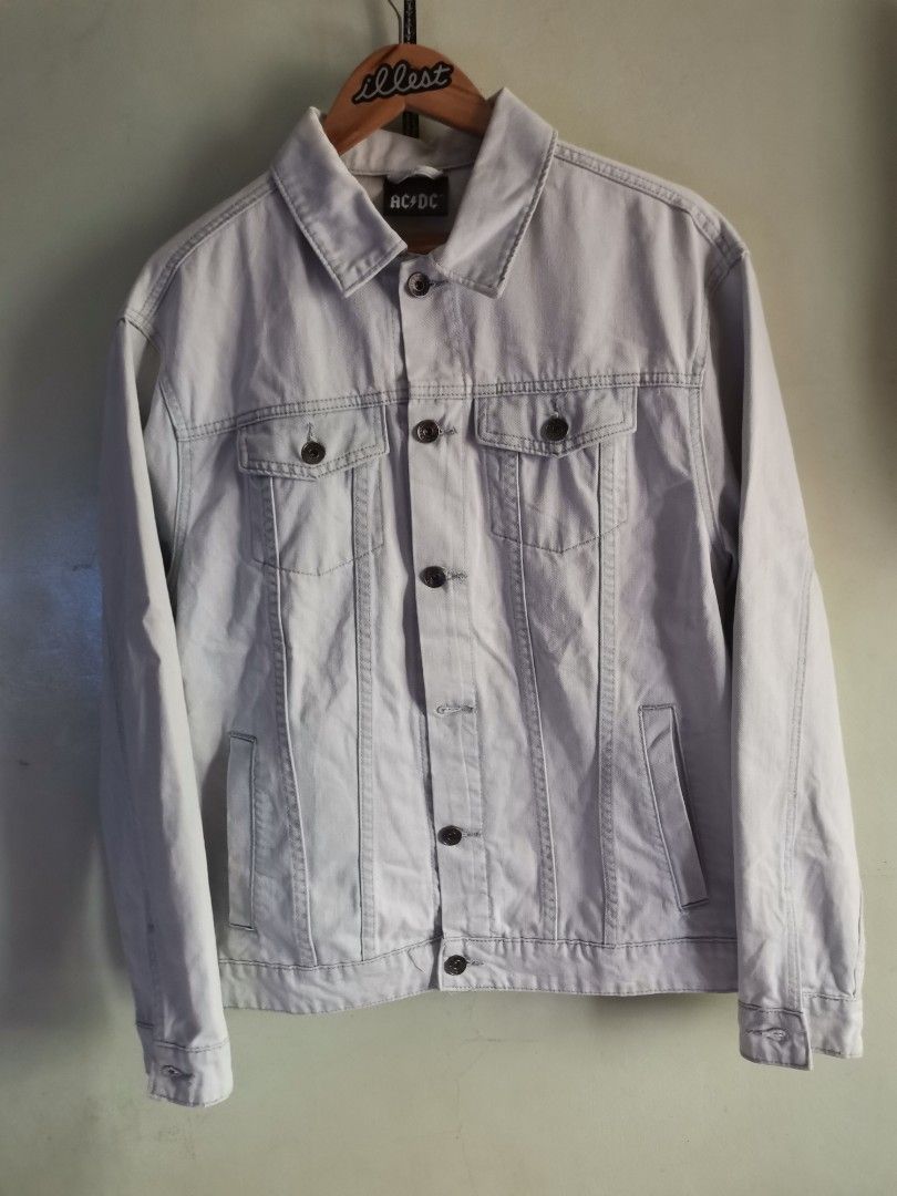AC / DC denim washed jacket by cotton on on Carousell